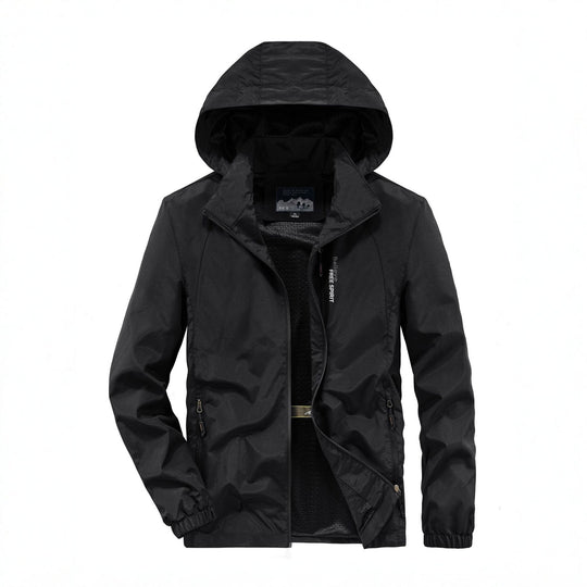 Herren Ultraleichte Atmungsaktive Kapuzenjacke mit perforiertem Mesh‑Futter und Reißverschlusstaschen Nord Taschen