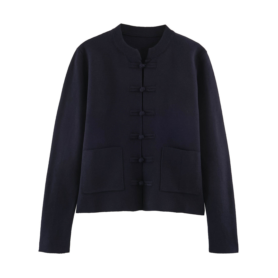Damen Kurzjacke mit Froschverschlüssen und aufgesetzten Taschen Nord Taschen