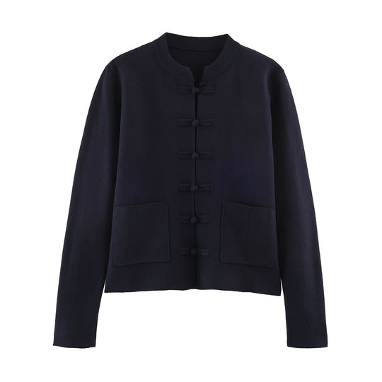 Damen Kurzjacke mit Froschverschlüssen und aufgesetzten Taschen Nord Taschen