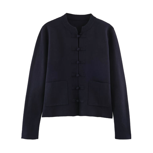 Damen Kurzjacke mit Froschverschlüssen und aufgesetzten Taschen Nord Taschen