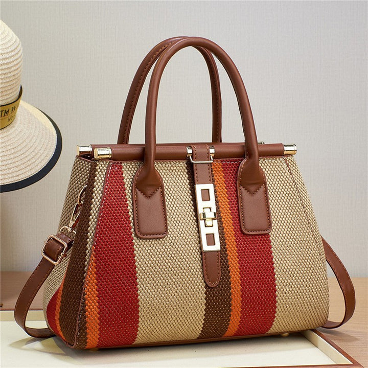 Damen edle Tote-Tasche mit strukturiertem Gewebe und vielseitigem Tragegurt Nord Taschen