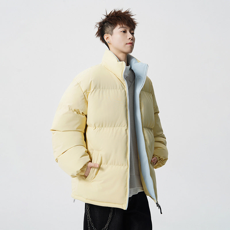 Herren Kurz geschnittene Oversize Steppjacke mit hohem Kragen Nord Taschen