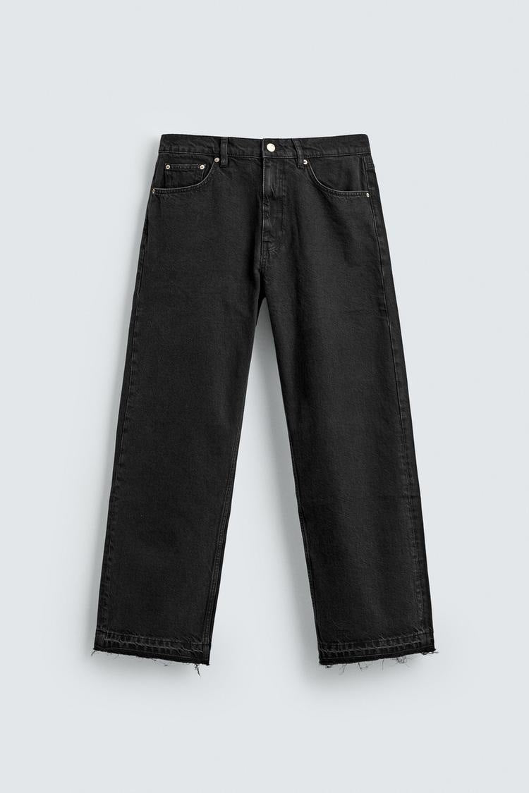 Herren Gerade geschnittene Jeans mit hoher Leibhöhe und Vintage‑Washed-Effekt Nord Taschen