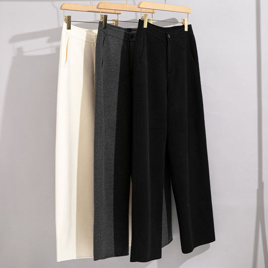 Damen High-Waist Palazzo-Hose mit weitem Bein und schlichter Bundverarbeitung Nord Taschen