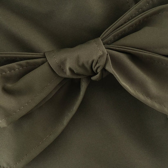 Damen Taillierte Kurz-Trenchjacke mit Bindegürtel und Schulterpatten Nord Taschen