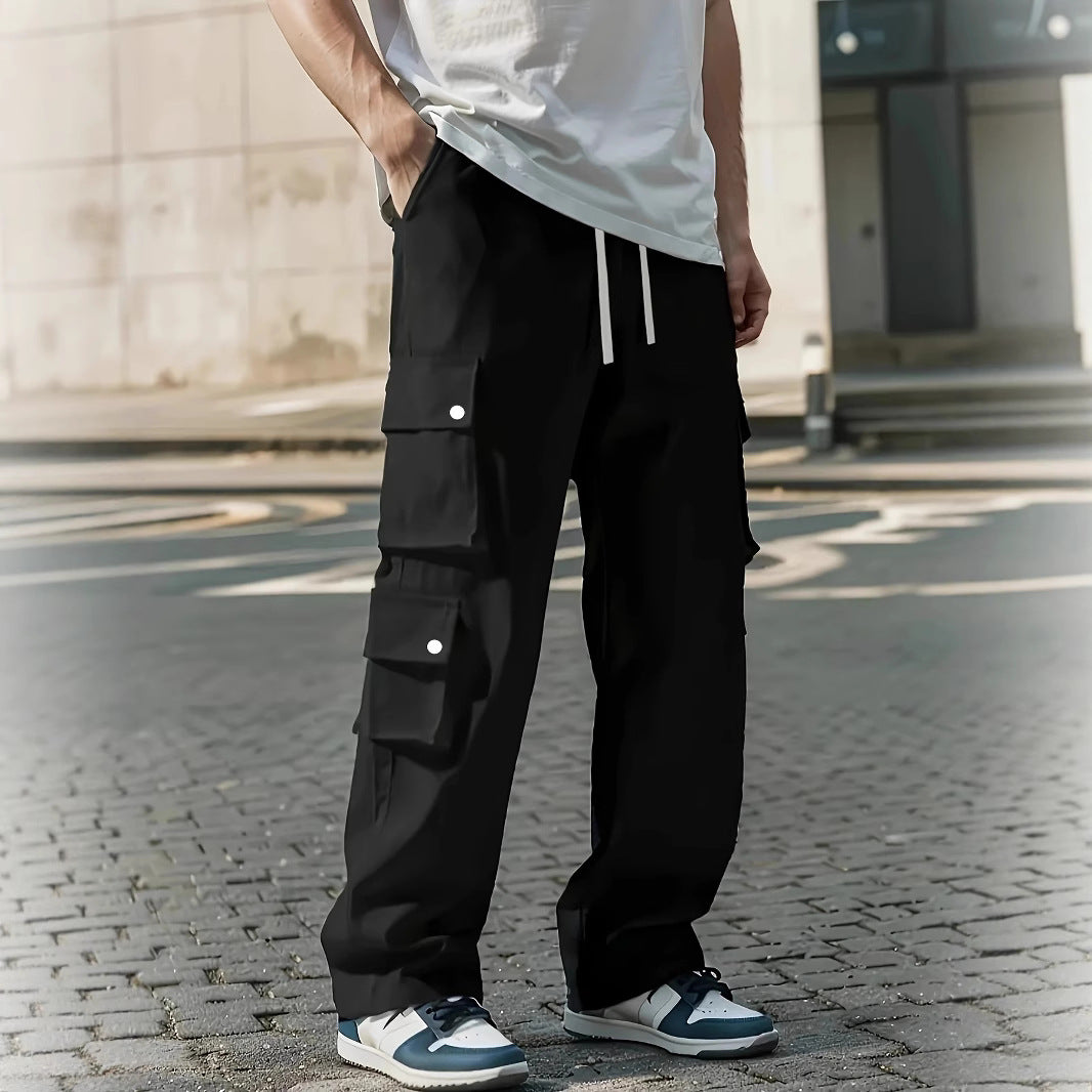 Herren Locker geschnittene Cargo-Jogginghose mit Tunnelzug & Mehrfachtaschen Nord Taschen