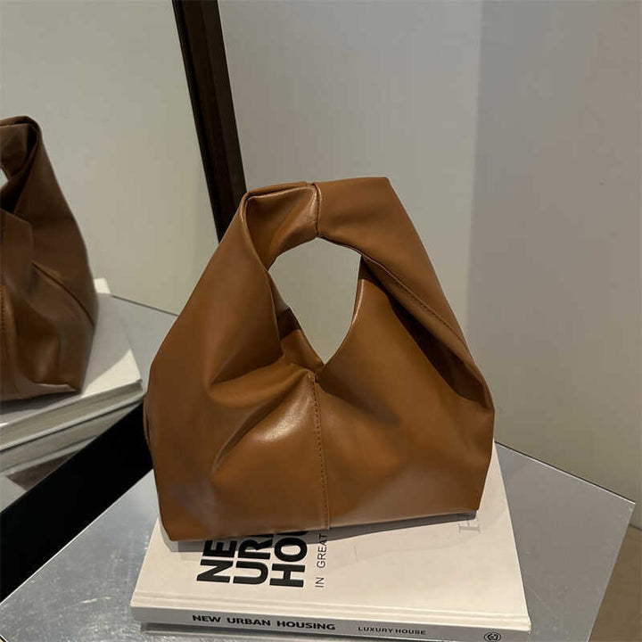 Damen Hobo-Tasche mit dekorativem Knotenverschluss und geschmeidiger Kunstlederoberfläche Nord Taschen