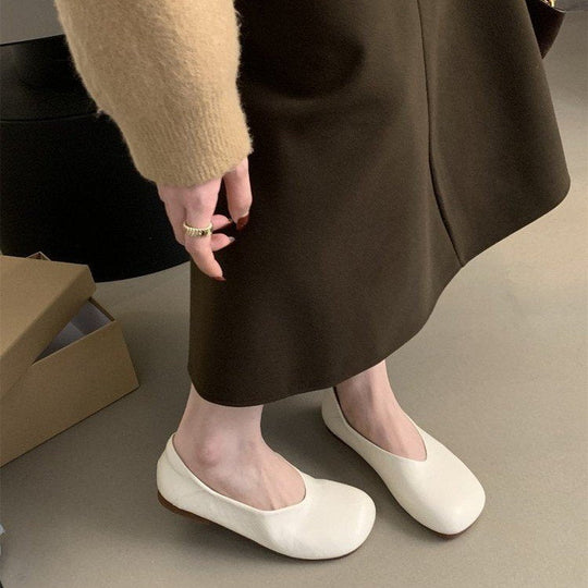 Damen bequeme Ballerinas aus hochwertigem Leder mit flexibler Sohle Nord Taschen