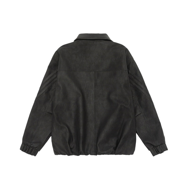 Unisex Boxy-Overhemdjacke mit verdeckter Druckknopfleiste, Raglannähten und elastischem Saum Nord Taschen