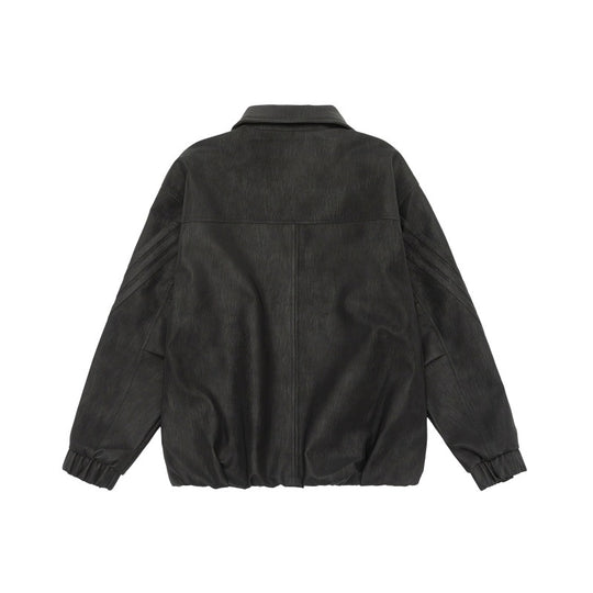 Unisex Boxy-Overhemdjacke mit verdeckter Druckknopfleiste, Raglannähten und elastischem Saum Nord Taschen