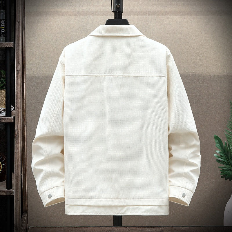 Herren Texturiertes Overshirt im Boxy‑Cut mit Druckknopfleiste & Pattentaschen Nord Taschen