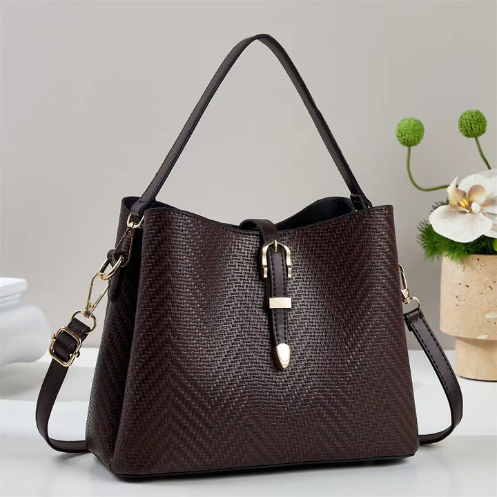 Damen Handtasche mit modernem Zickzack-Muster und abnehmbarem Schultergurt Nord Taschen
