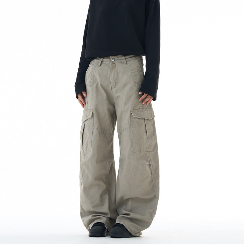 Unisex Ultraweite Cargohose mit tiefem Schritt und großen Klappentaschen Nord Taschen