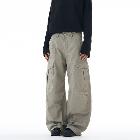 Unisex Ultraweite Cargohose mit tiefem Schritt und großen Klappentaschen Nord Taschen