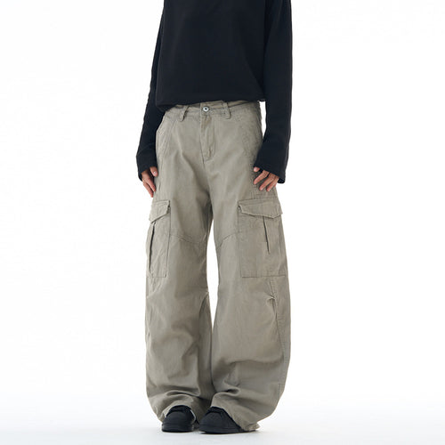 Unisex Ultraweite Cargohose mit tiefem Schritt und großen Klappentaschen Nord Taschen