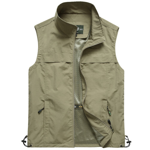 Herren leichte multifunktionale Utility-Weste mit Mesh-Futter und verstellbarem Saum Nord Taschen