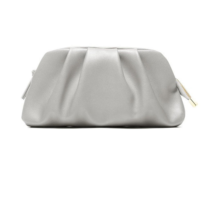 Damen Clutch mit luxuriösem metallic Finish und feinen Faltendesign Nord Taschen