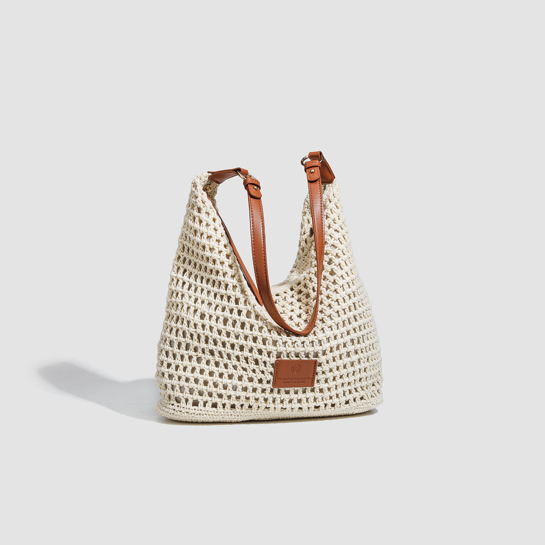 Damen Hobo-Tasche aus handgefertigtem Makramee mit robustem Tragegurt Nord Taschen