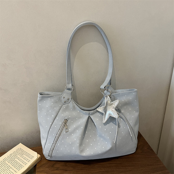 Damen Tragetasche mit trendigem Punkten-Design und modischem Sternenanhänger Nord Taschen
