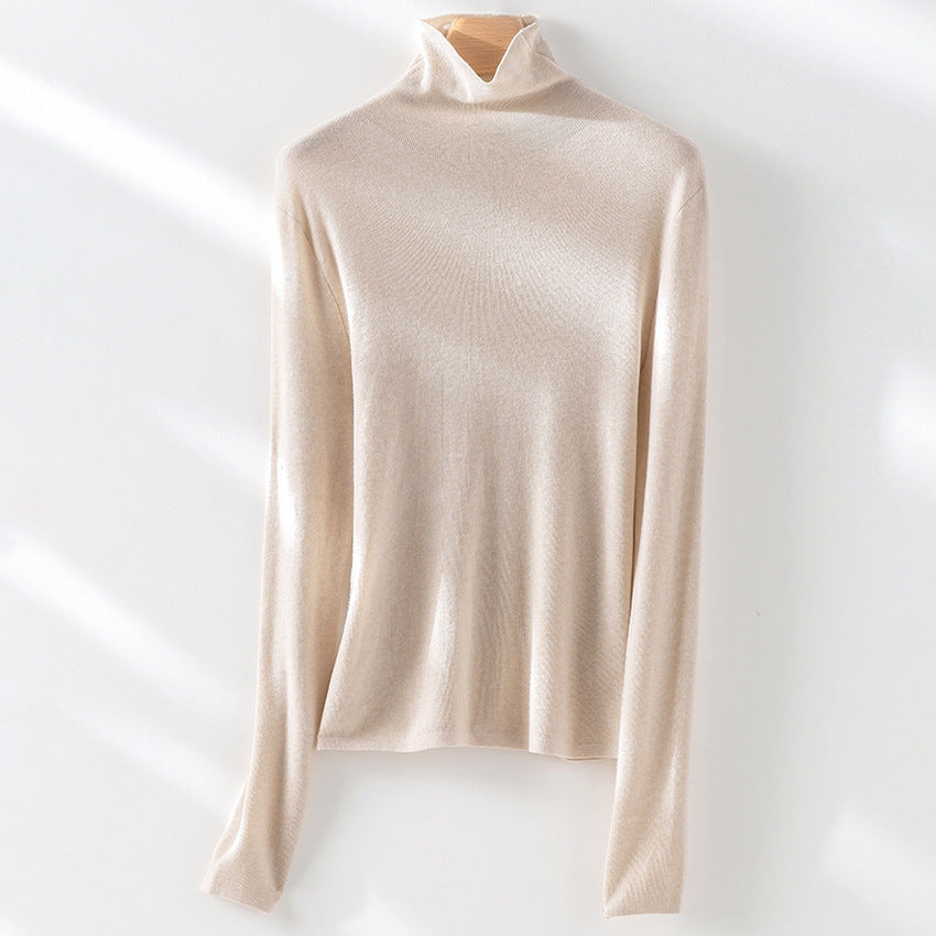 Damen Slim-Fit Feinstrick-Rollkragenpullover mit Stretch Nord Taschen