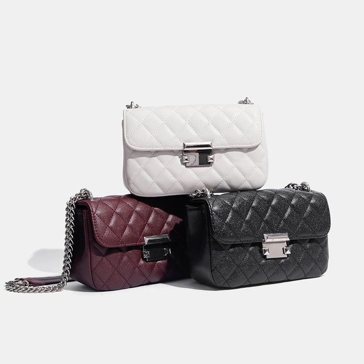 Damen Umhängetasche mit eleganter Steppoptik und luxuriösem Kettenverschluss Nord Taschen