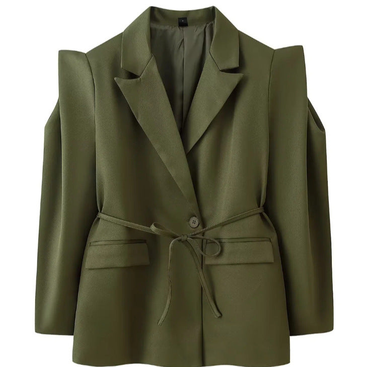Damen 1100+ taillierter Blazer mit Tunnelzug, schmaler Kordel und Pattentaschen Nord Taschen