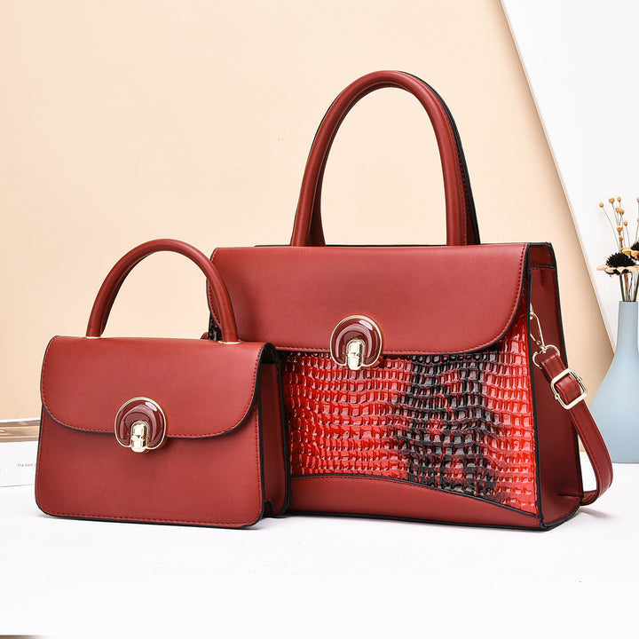 Damen Handtaschen-Set mit eleganter Struktur und praktischem Umhängetäschchen Nord Taschen