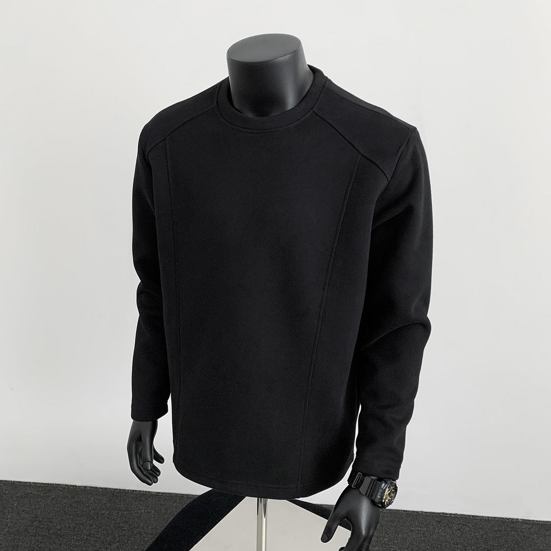 Herren Sweatshirt mit strukturierten Nahtdetails und Rundhalsausschnitt Nord Taschen