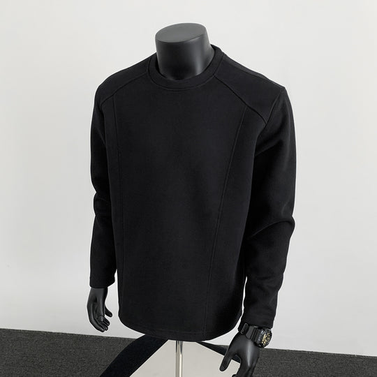 Herren Sweatshirt mit strukturierten Nahtdetails und Rundhalsausschnitt Nord Taschen