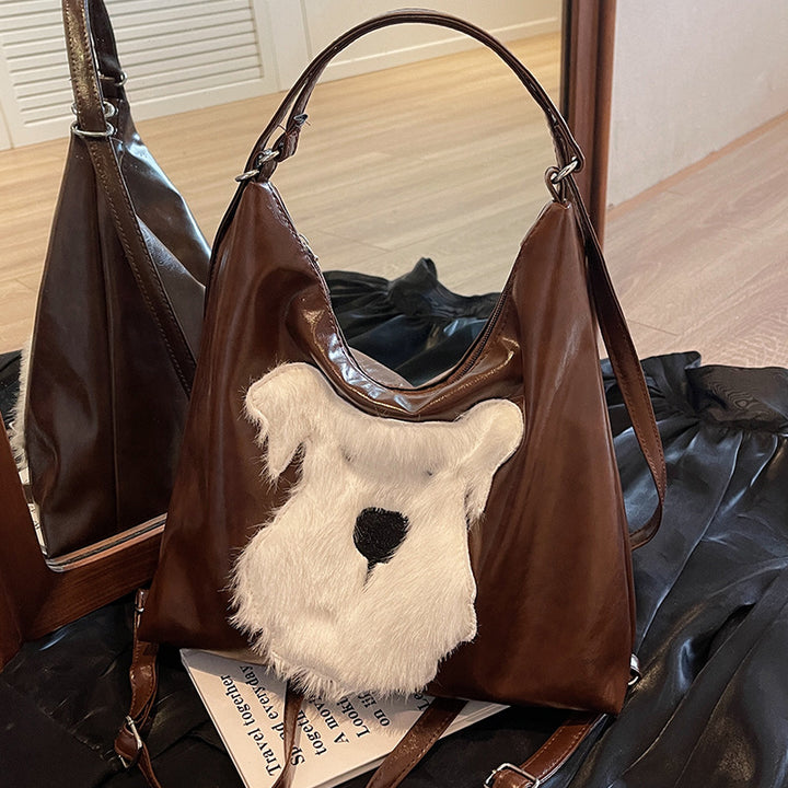 Damen Hobo-Tasche mit verspieltem Tiermotiv aus hochwertigem Leder Nord Taschen