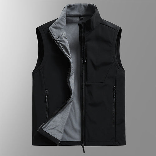 Herren Atmungsaktive Softshell‑Weste mit Thermofleece‑Futter und verdeckten Reißverschlusstaschen Nord Taschen
