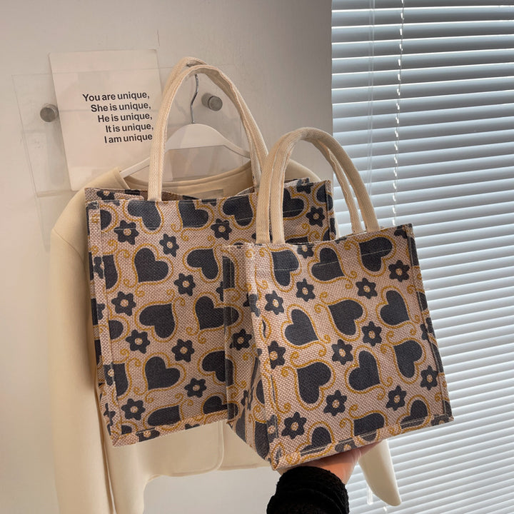 Damen Tragetasche mit floralem Herzdesign und stabilen Griffen Nord Taschen