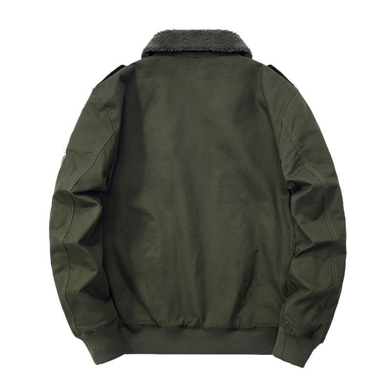 Herren Modische Übergangsjacke mit Teddy-Futter Nord Taschen