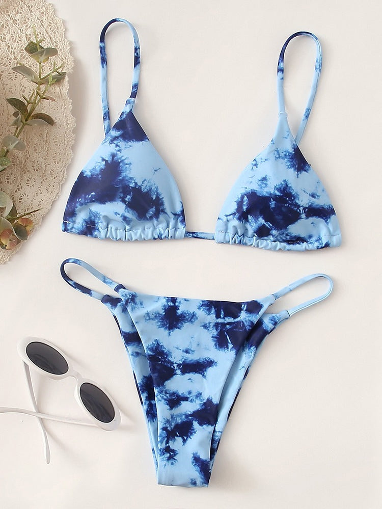 Damen Tie-Dye Triangel-Bikini