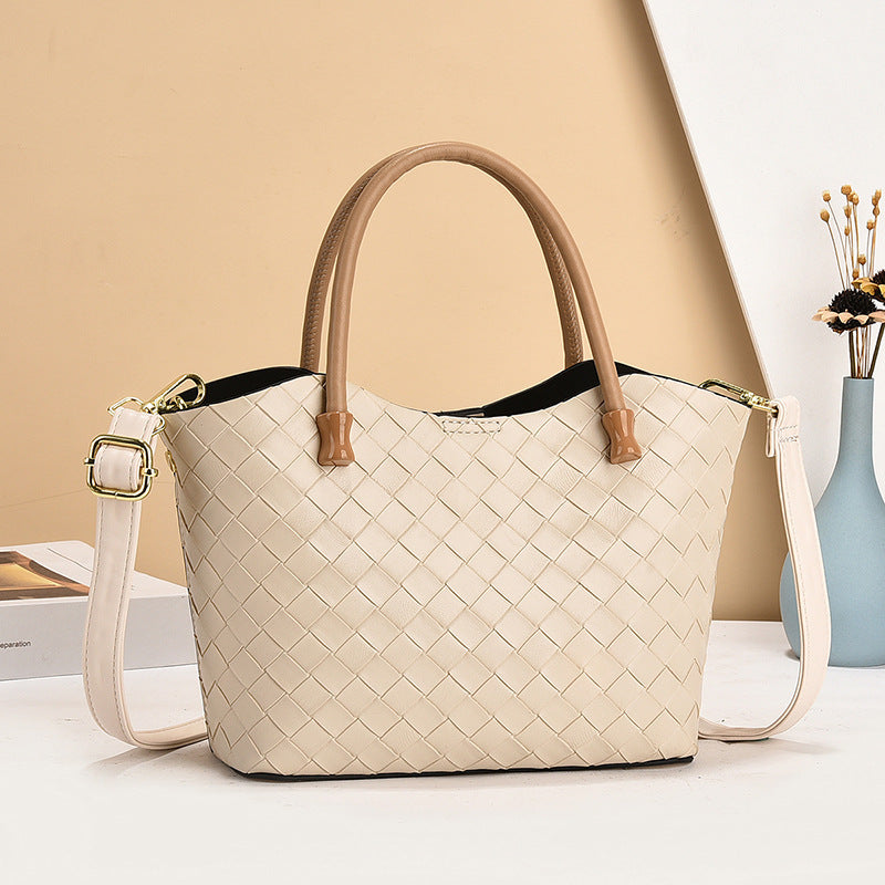 Damen elegante Handtasche aus geflochtenem Leder Nord Taschen