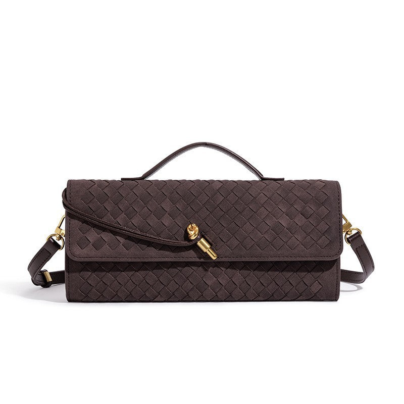 Damen Clutch mit kunstvollem Flechtmuster Nord Taschen