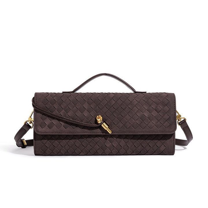 Damen Clutch mit kunstvollem Flechtmuster Nord Taschen