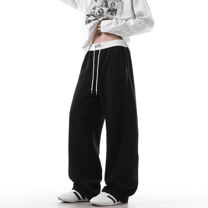 Damen Weite Loungehose mit elastischem Bund, Tunnelzug und fließender Oversize-Silhouette Nord Taschen