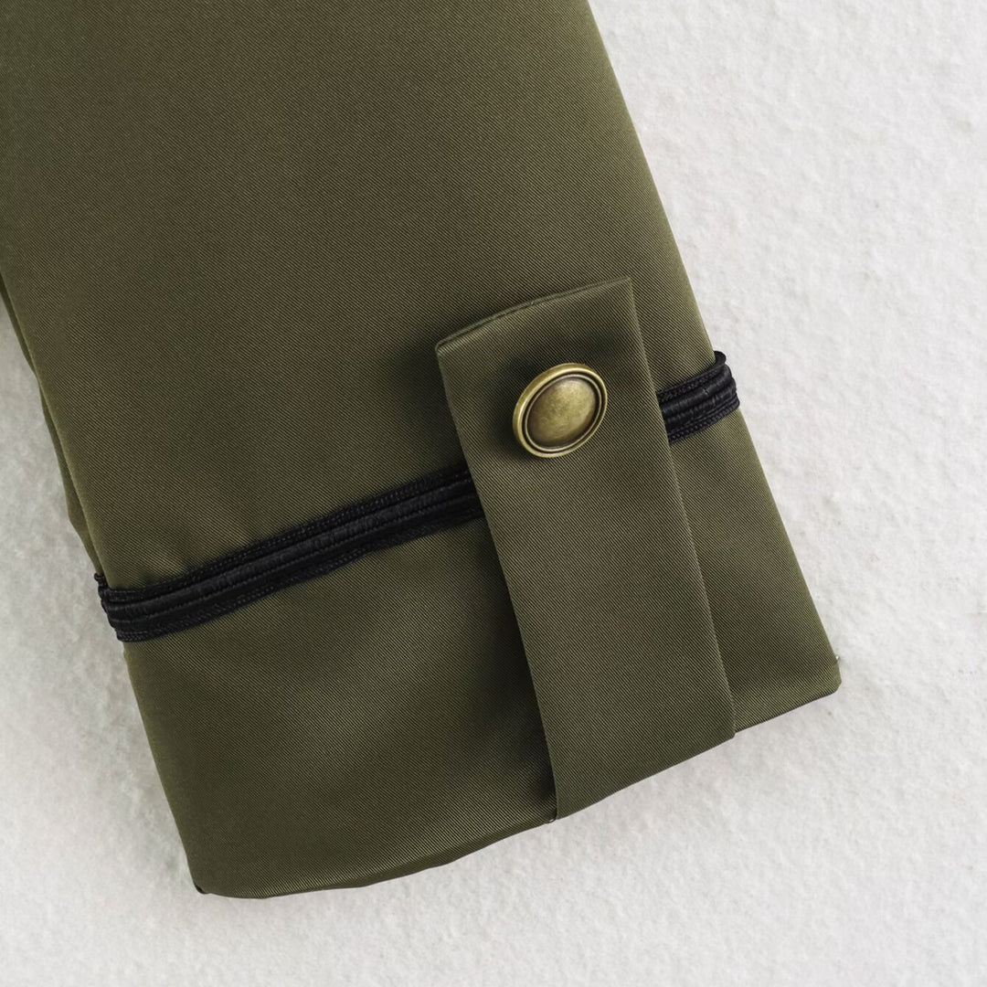 Damen Cropped Jacke im Matrosen‑Militär‑Mix mit Zierkordeln und Messingknöpfen Nord Taschen