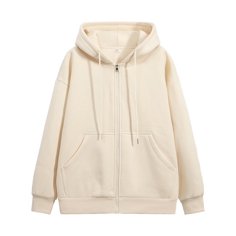 Unisex Oversize Kapuzen-Fleecejacke mit Boxy-Schnitt und Metall-Reißverschluss Nord Taschen