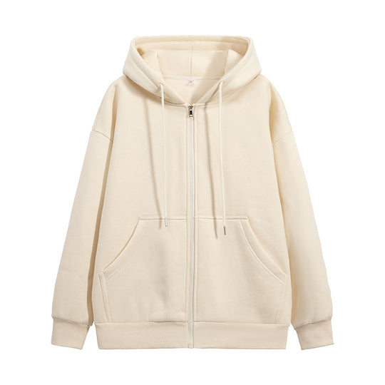 Unisex Oversize Kapuzen-Fleecejacke mit Boxy-Schnitt und Metall-Reißverschluss Nord Taschen