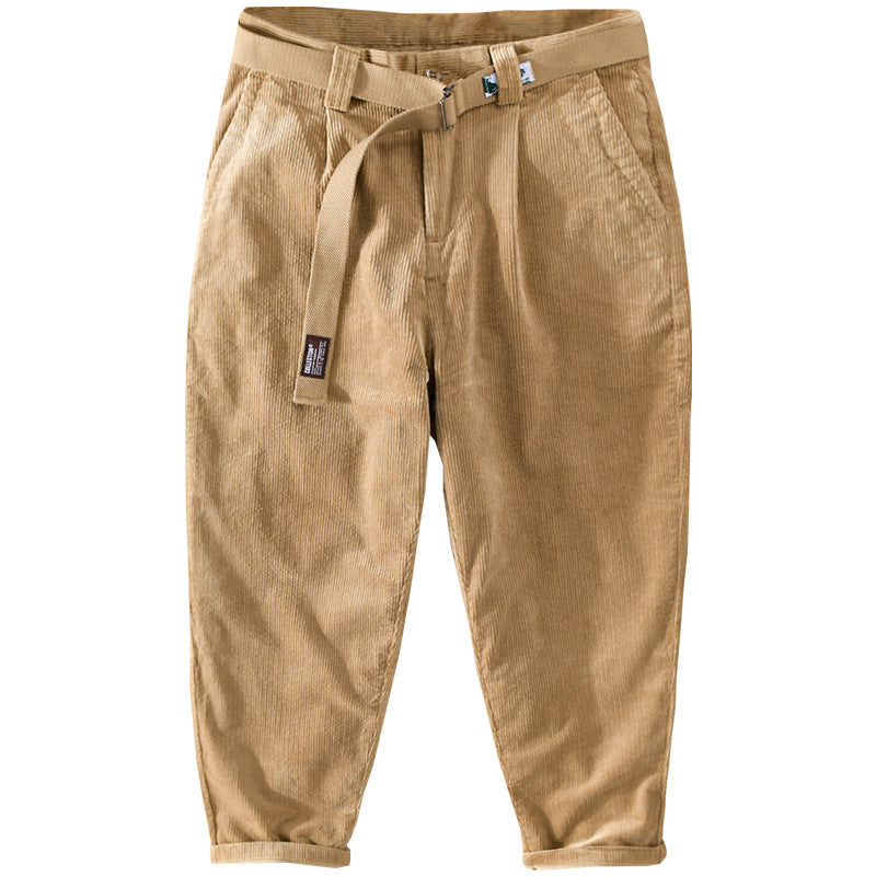 Herren Cordhose im Relaxed-Fit mit konischer Passform und Canvas-Gürtel Nord Taschen