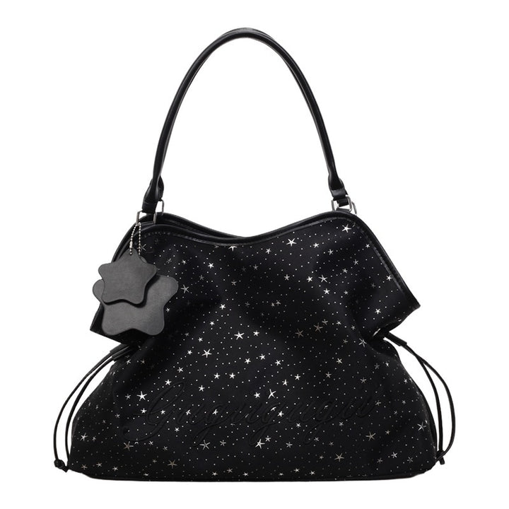 Damen Freizeit Hobo-Tasche aus geschmeidigem Kunstleder mit funkelndem Sternendesign Nord Taschen