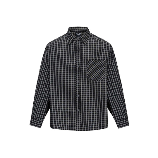 Herren Kariertes Flanellhemd im Overshirt‑Stil mit aufgesetzter Brusttasche Nord Taschen