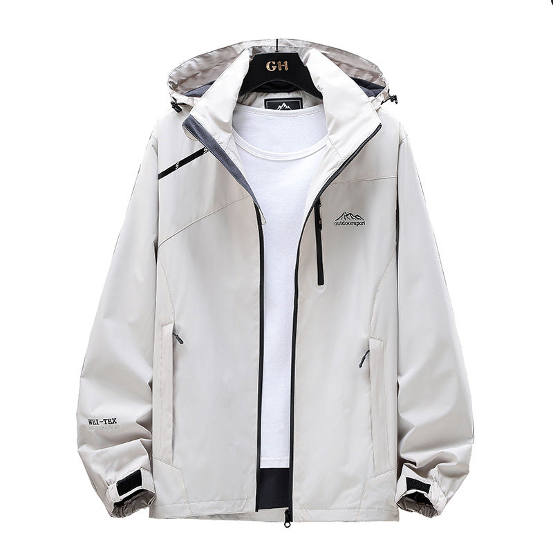 Damen Leichte Wasserabweisende Outdoorjacke mit Kapuze, Brustreißverschluss und verstellbaren Bündchen Nord Taschen