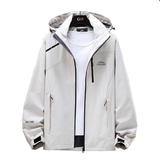 Damen Leichte Wasserabweisende Outdoorjacke mit Kapuze, Brustreißverschluss und verstellbaren Bündchen Nord Taschen