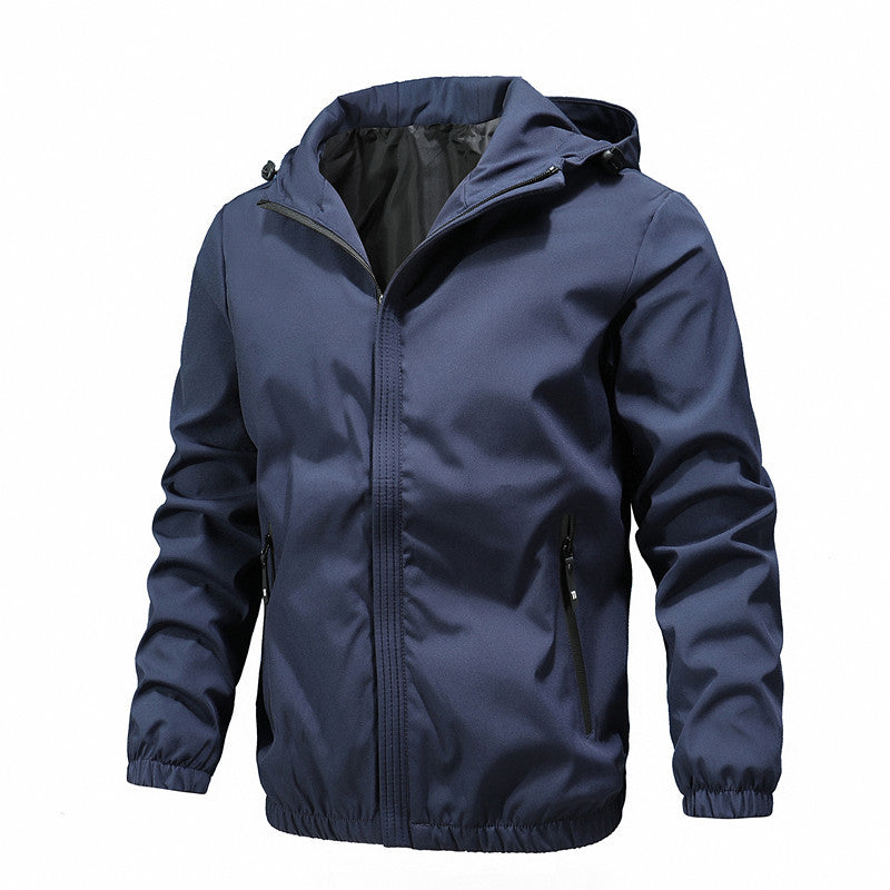 Herren Softshelljacke mit Kapuze, wind- und wasserabweisend, elastischen Bündchen Nord Taschen