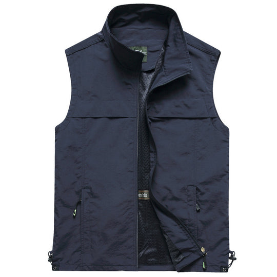 Herren leichte multifunktionale Utility-Weste mit Mesh-Futter und verstellbarem Saum Nord Taschen