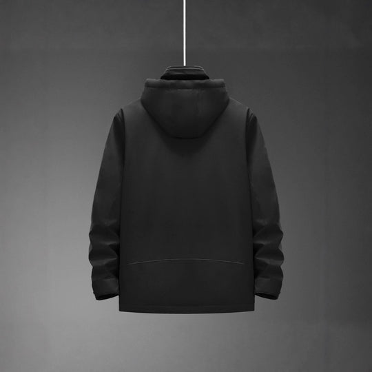 Herren Wasserabweisende Multitaschen-Jacke mit Kapuze und Fleece-Innenfutter Nord Taschen