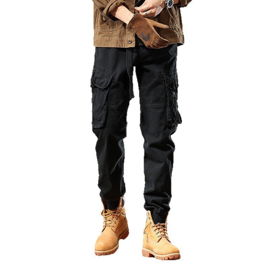 Herren Cargo-Joggerhose mit Multifunktions-Taschen und elastischem Saum Nord Taschen